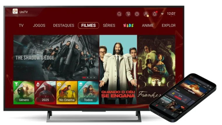 UNiTV em Smart TV e Smartphone